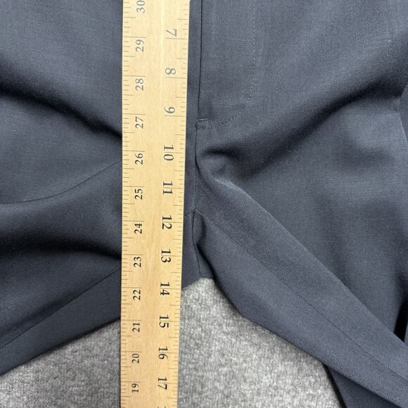 Brooks Brothers 346 Wool Dress Pants Mens 42 x 32 Black Pleated Cuffed - Picture 7 of 9